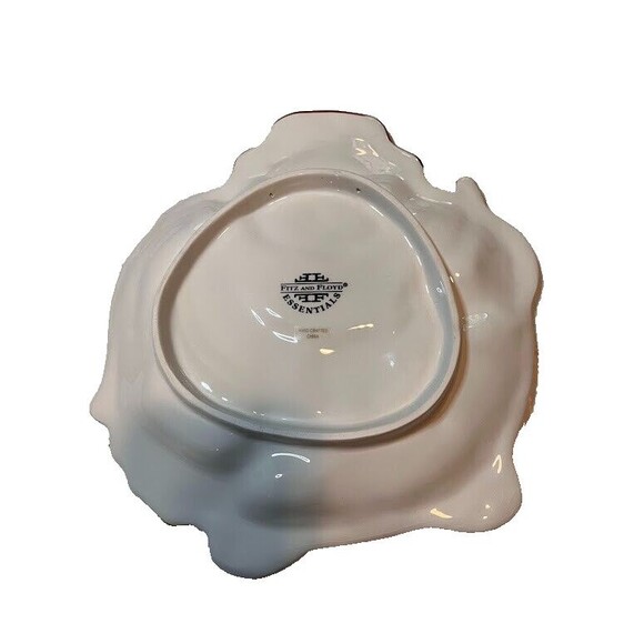 Fitz & Floyd Plaid Snowman Canape Plate Candy Dish Christmas 2063/126 Box - Picture 4 of 5